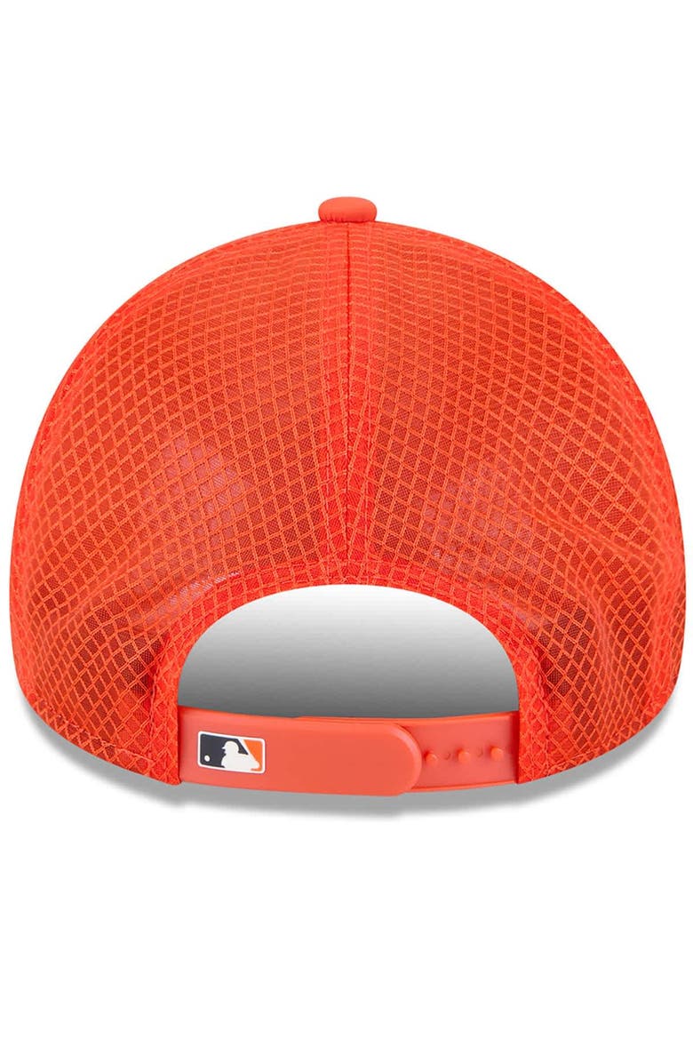 New Era Men's New Era Orange Houston Astros 2026 Batting Practice Apex 9FORTY Adjustable Trucker Hat, Alternate, color, Orange
