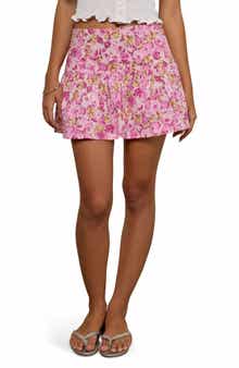 Motel Raffita Floral Cotton Poplin Miniskirt
