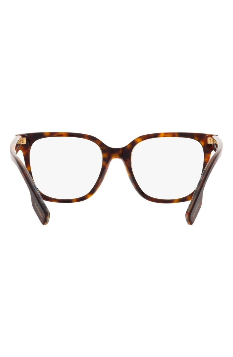 Burberry Evelyn 52mm Square Optical Glasses, Alternate, color, Dark Havana