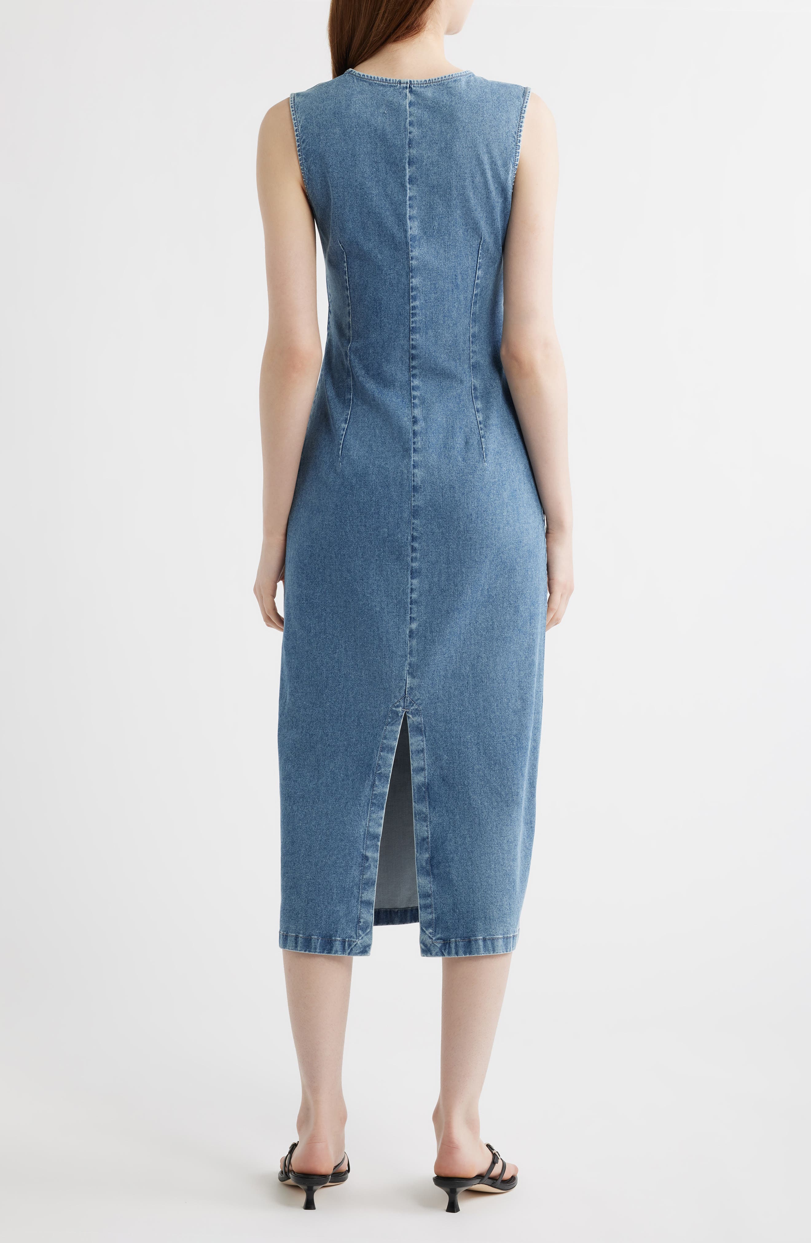 Jasmine Denim Midi Tank Dress - image 2