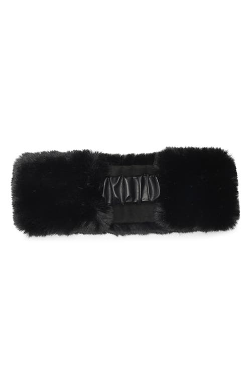 Bcbg Faux Fur Headband In Black