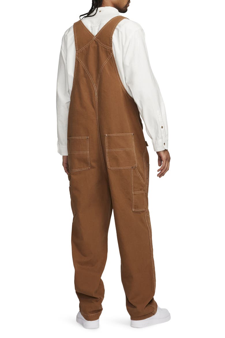 Cotton Canvas Carpenter Overalls, Alternate, color, LIGHT BRITISH TAN/ CACAO WOW