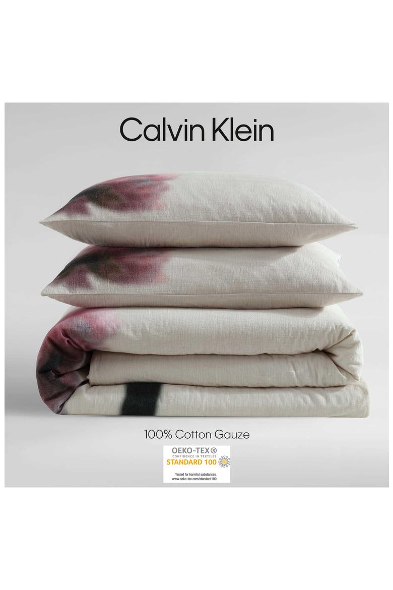 Peony Print 3-Piece Duvet Set, Alternate, color, LIGHT BEIGE