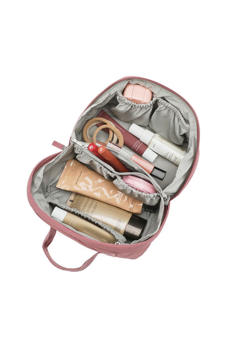 Set Wave Accordion Travel Organizer, Alternate, color, Rose Quartz Wave Puff