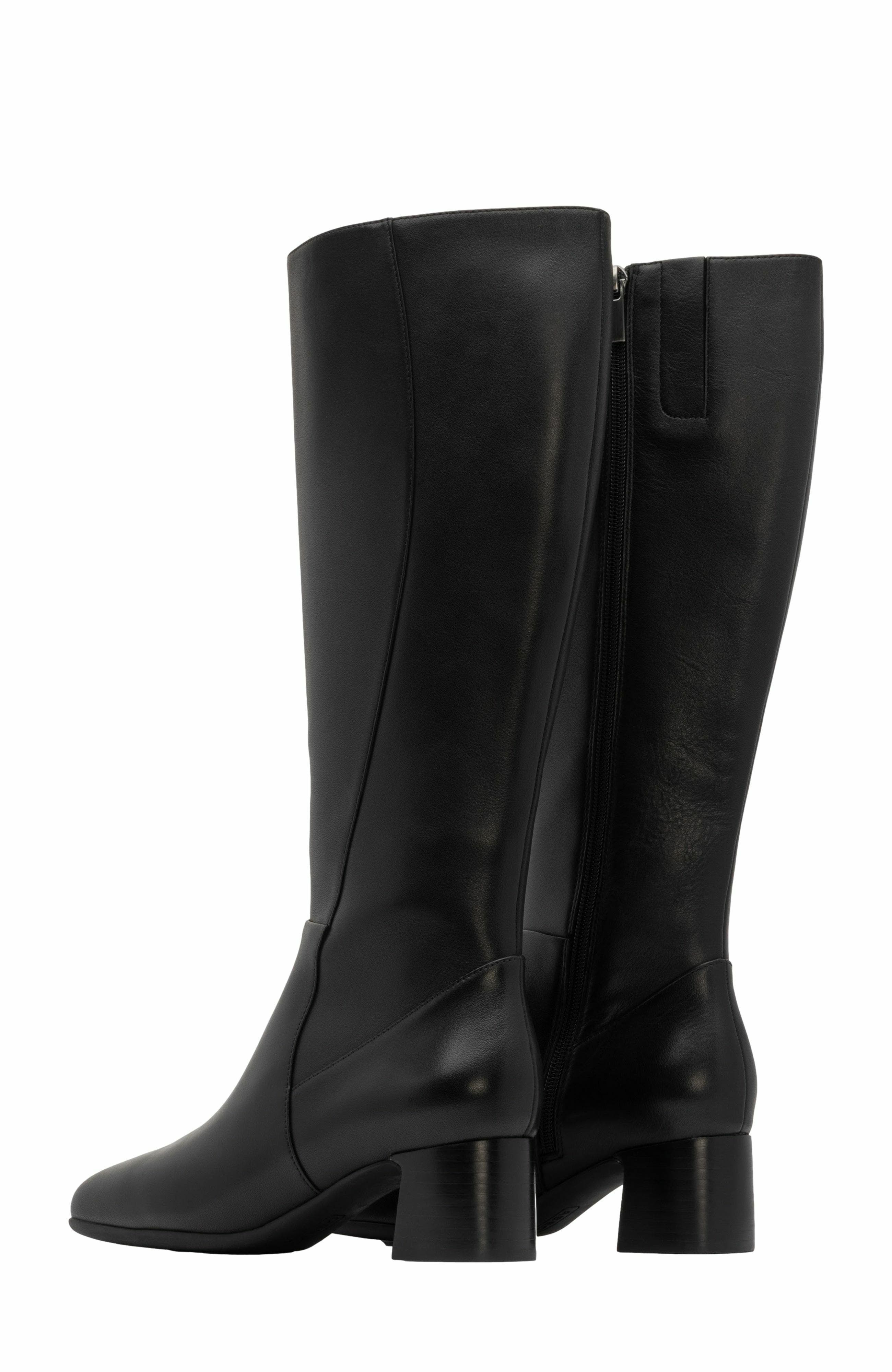 Avenue Tall Boot, Alternate, color, Black Nappa