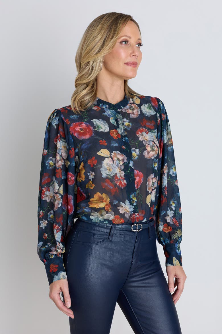 Colette Blouse, Alternate, color, Midnight Garden