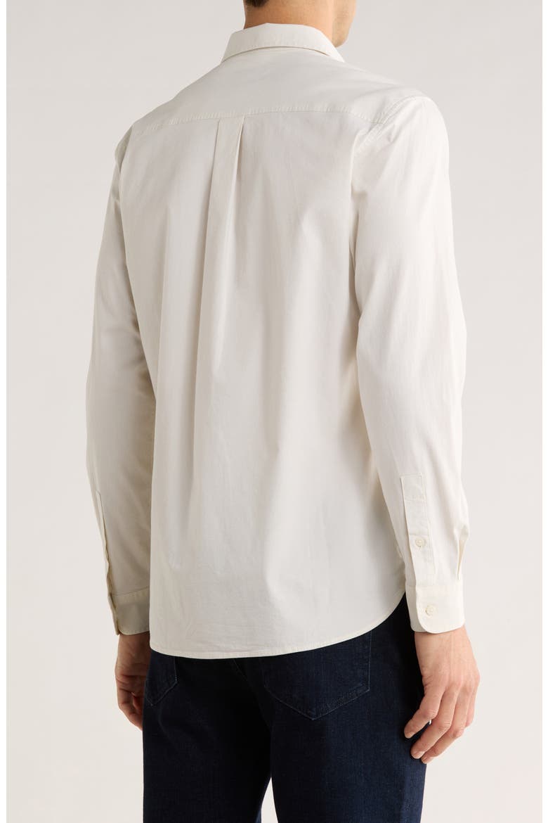 Solid Oxford Button-Up Shirt, Alternate, color, GREY JET - WHITE EOE