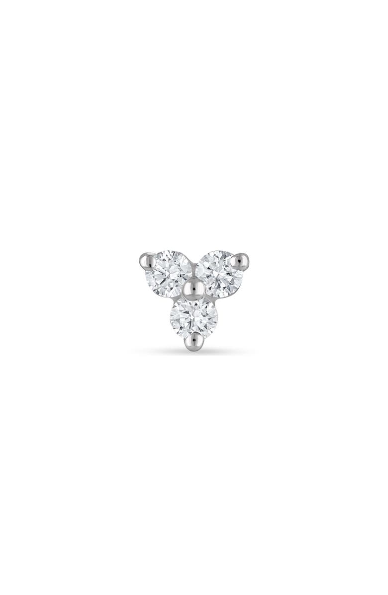 MARIA TASH Diamond Trinity Threaded Stud Earring, Alternate, color, 
