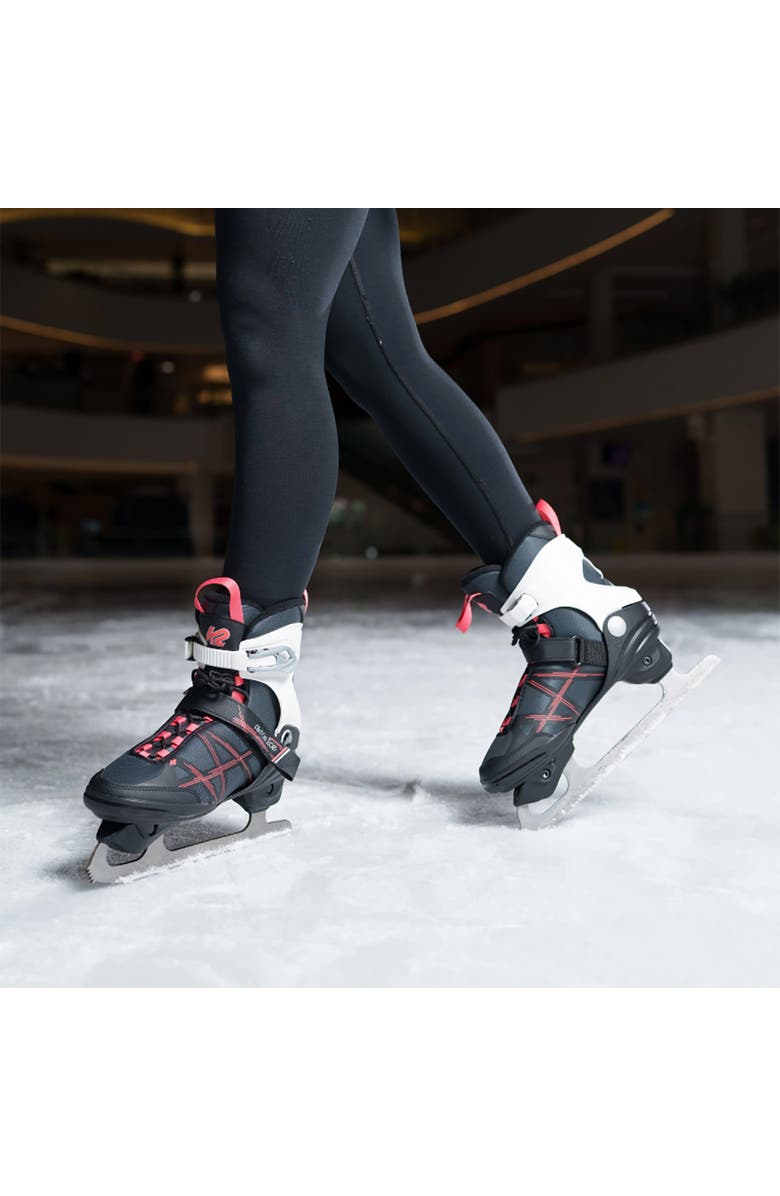 K2 Alexis Ice Figure Blade Womens Ice Skates, Alternate, color, Gray/Pink