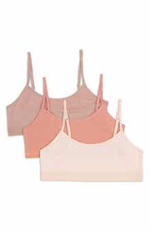 Kids' Assorted 3-Pack Stretch Cotton Bralettes