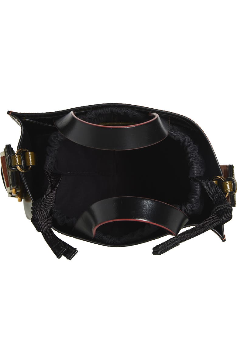 Marni Mini Museo Colorblock Leather Tote, Alternate, color, 302 - Olive/ Green