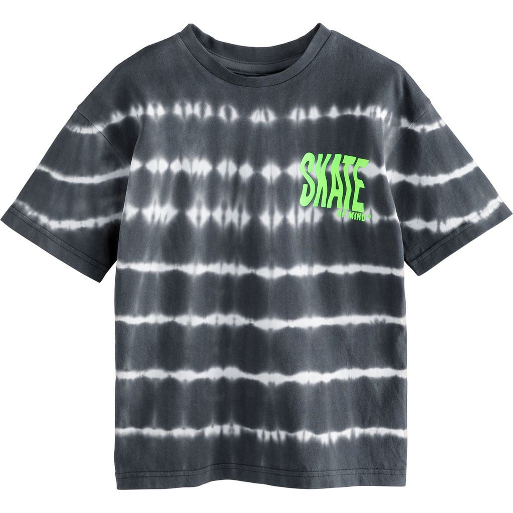 Next Kids' Tie Dye Cotton Graphic T-shirt In Gray