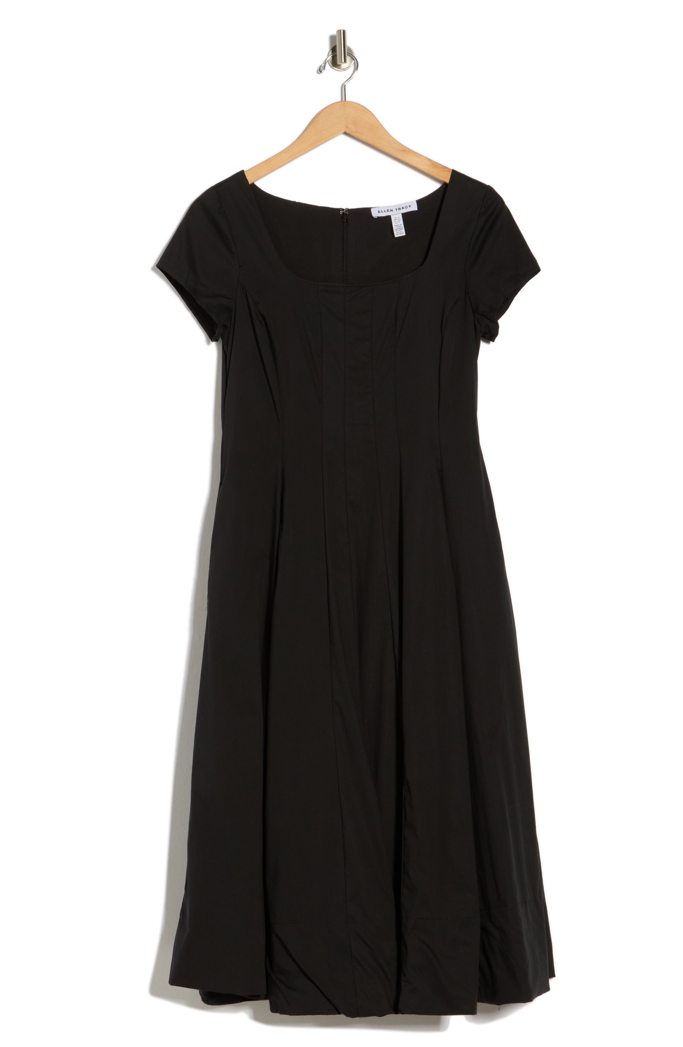 Ellen Tracy Poplin Cap Sleeve Dress