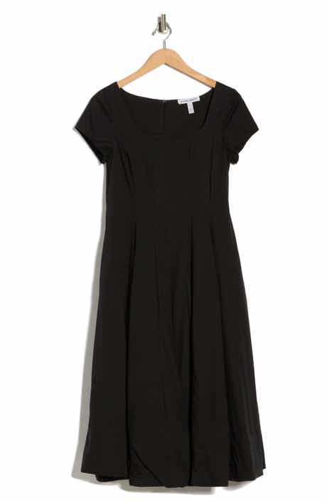 Ellen Tracy Poplin Cap Sleeve Dress