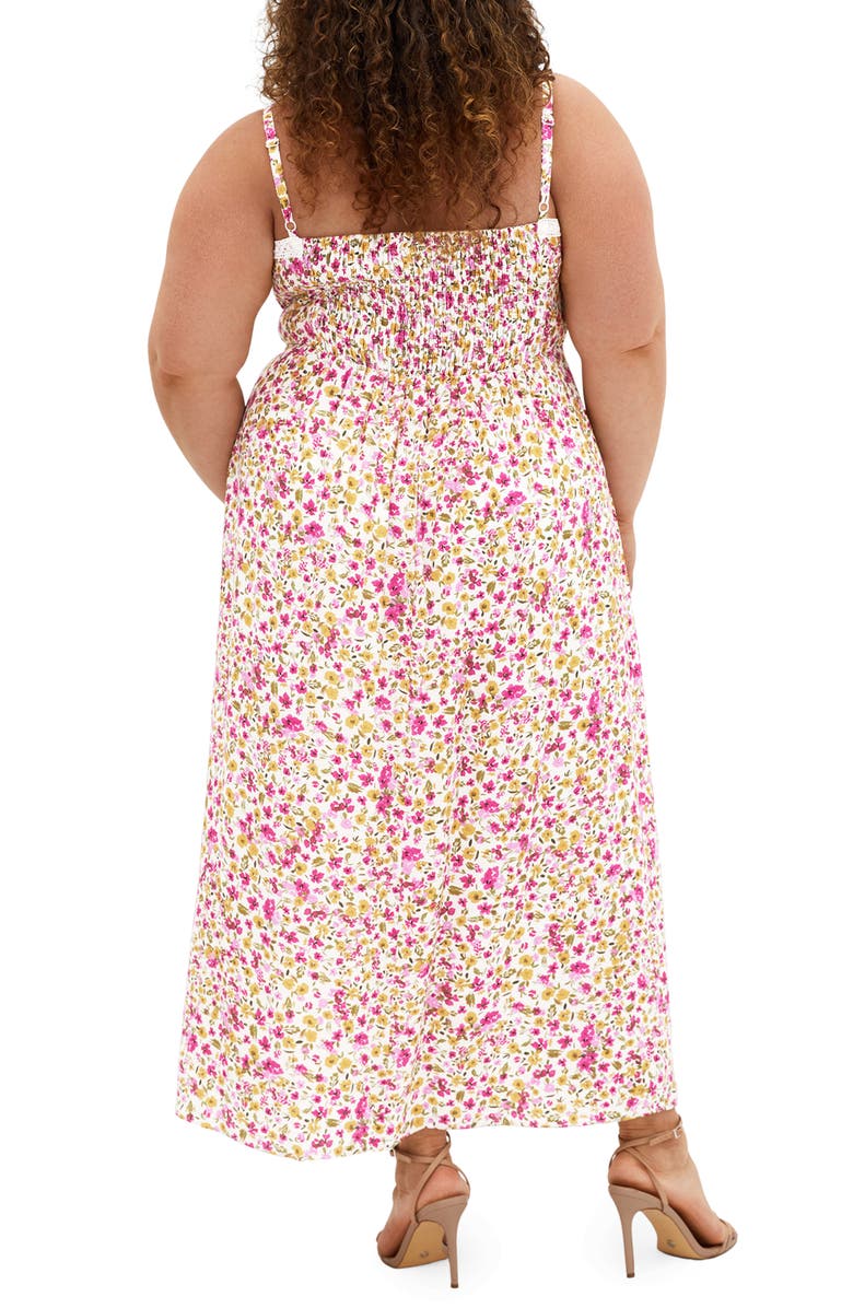 City Chic Sweet Floral Maxi Sundress, Alternate, color, Sweet Pea