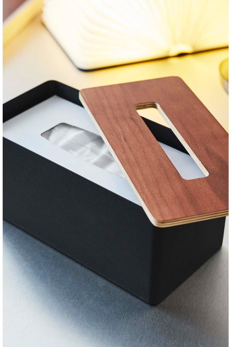 Standard Rectangular Tissue Box Case, Alternate, color, WALNUT