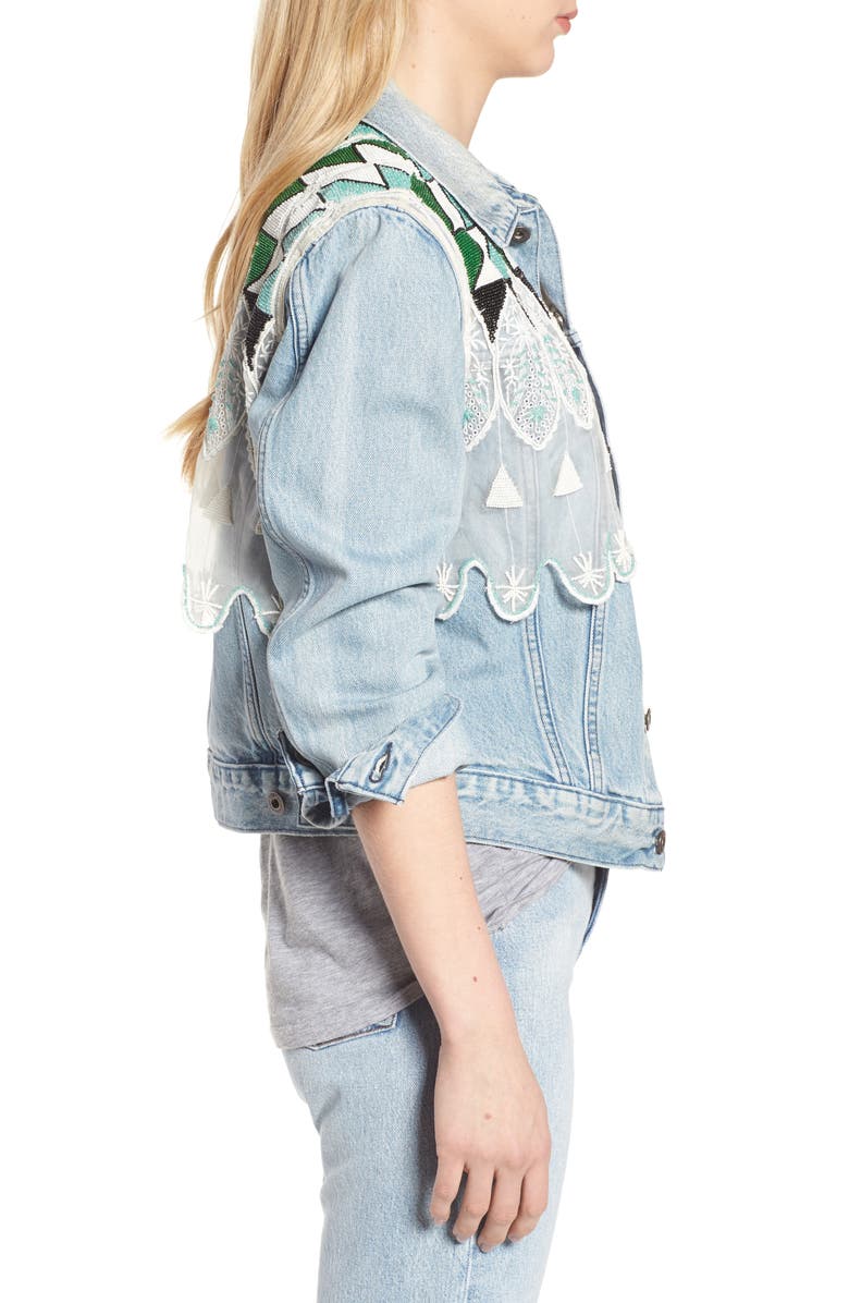 Levi's<sup>®</sup> Made & Crafted<sup>™</sup> Embellished Boyfriend Trucker Jacket, Alternate, color,