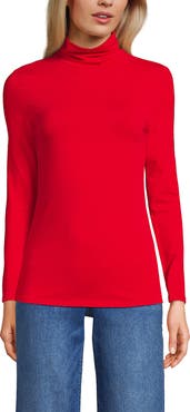 Lands' End Lightweight Jersey Long Sleeve Turtleneck