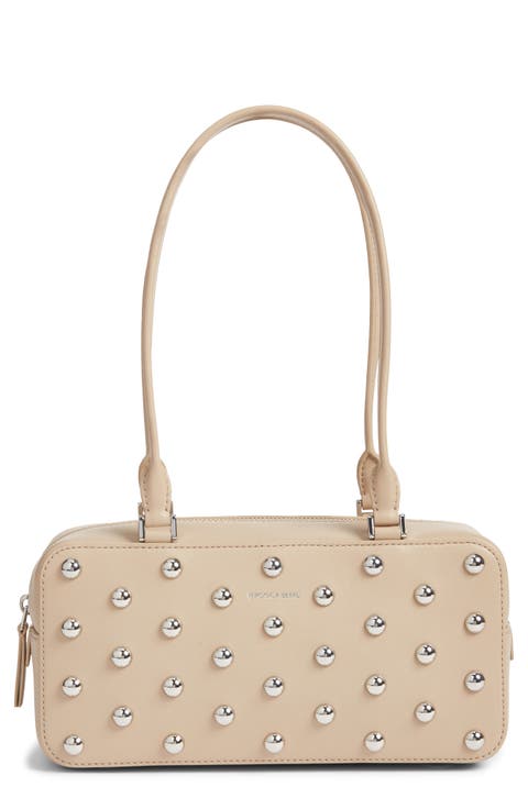 Studded Boxy Leather Shoulder Bag (Nordstrom Exclusive)