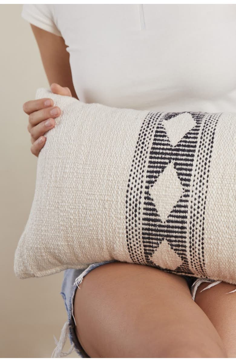 Pillowpia Gemma Lumbar Pillow Cover, Alternate, color, Cream