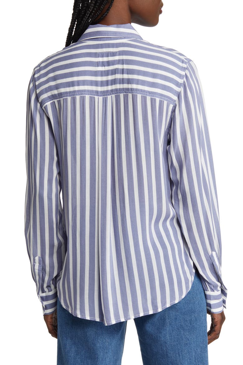 Josephine Print Button-Up Shirt, Alternate, color, TURIN STRIPE