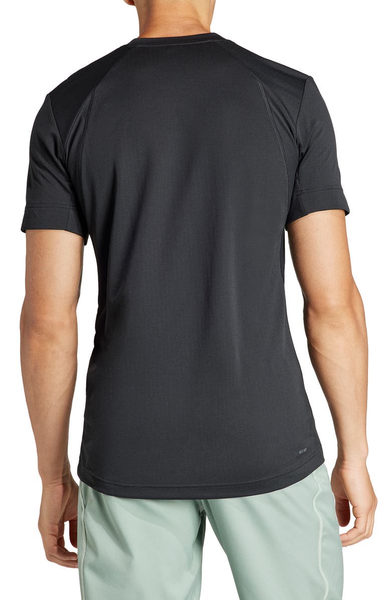 adidas Gameset Slim Fit Tennis T-Shirt, Alternate, color, Black