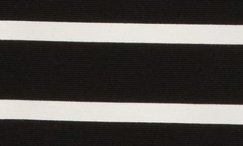 Rag & Bone Irina Textured Stripe Long Sleeve Top In Black/white