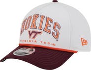 New Era Men's New Era White/Maroon Virginia Tech Hokies Arch Two-Tone Rope 9FORTY A-Frame M-Crown Adjustable Hat