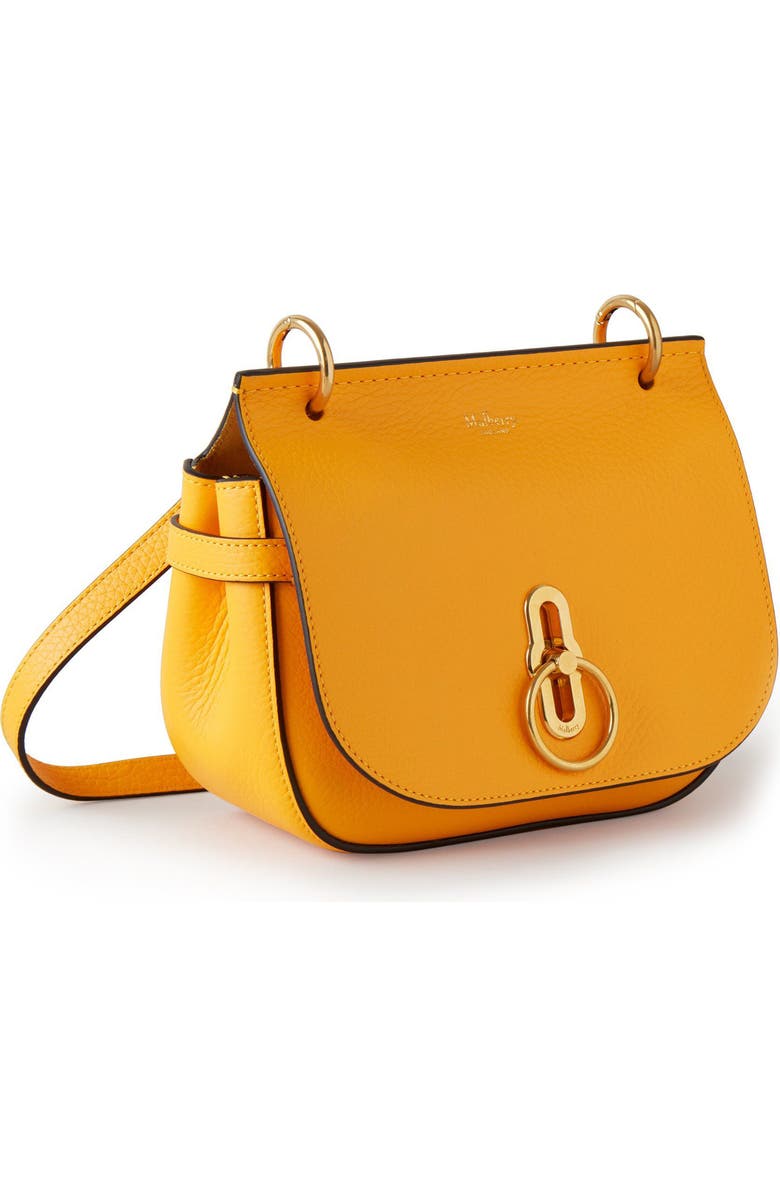 Mulberry Small Amberly Grained Leather Satchel, Alternate, color, Double Yellow