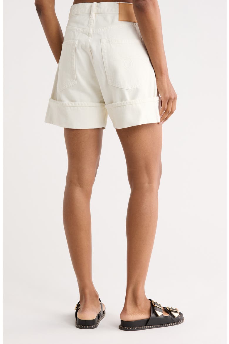 Nina High Waist Denim Shorts, Alternate, color, BENNETT WHITE SELVEDGE