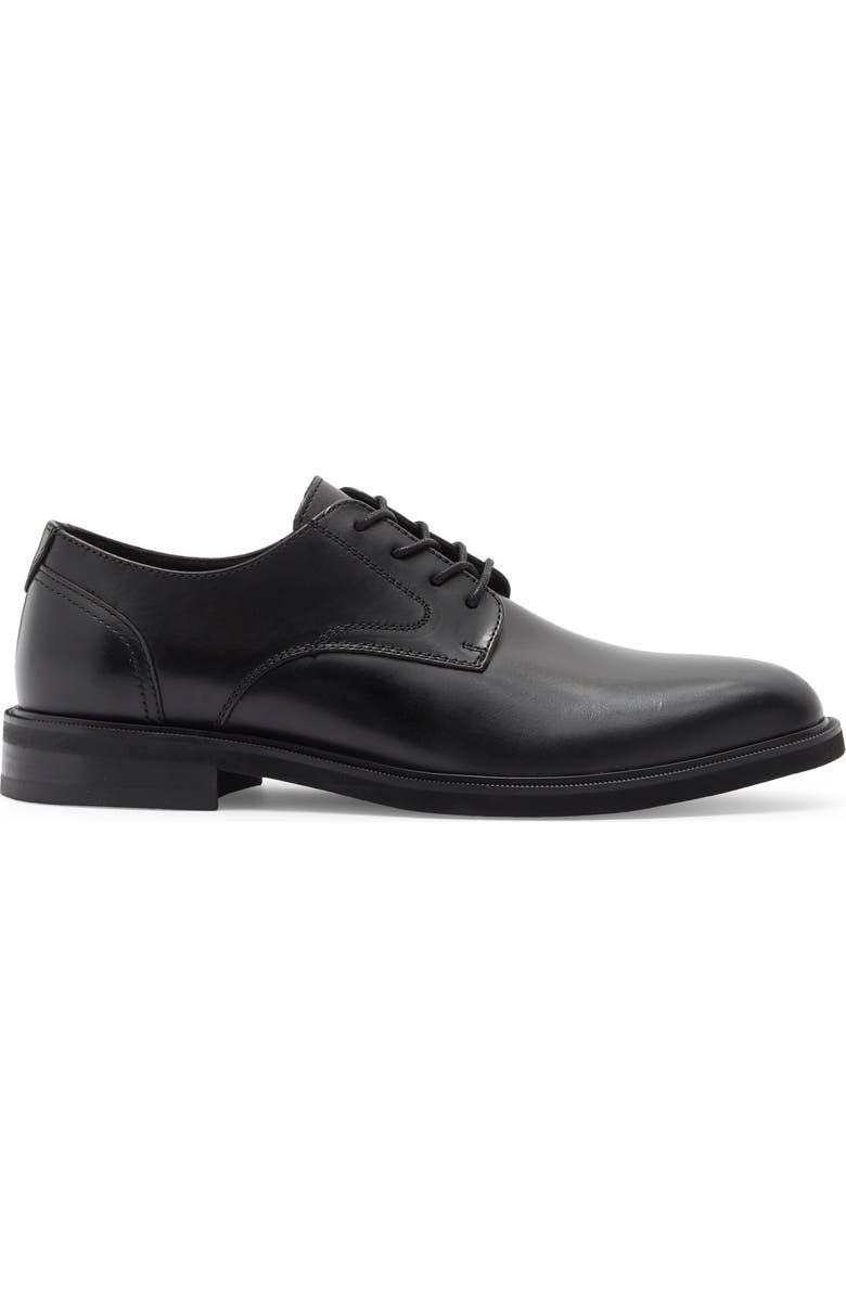 NORDSTROM RACK Reid Plain Toe Derby, Alternate, color, Black Leather