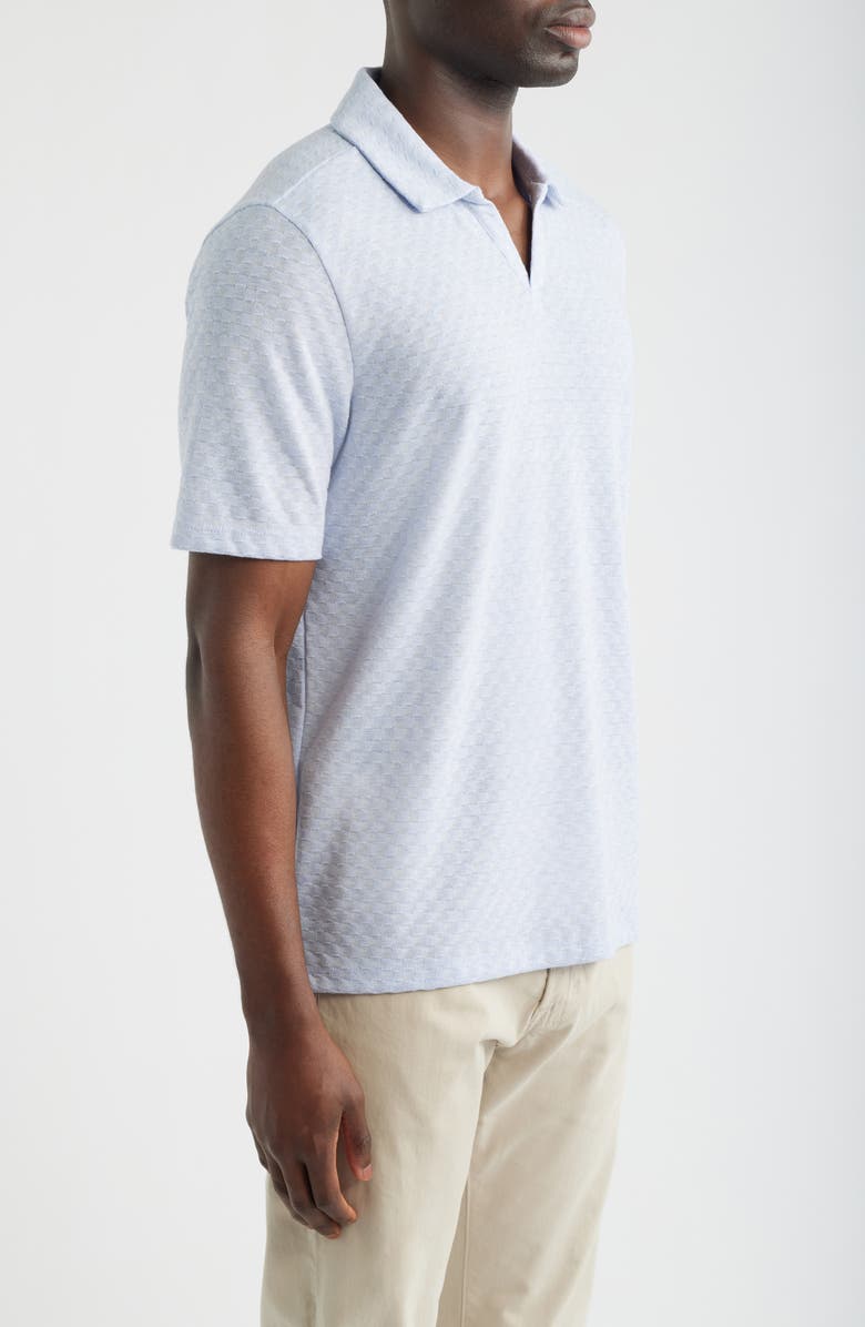 Johnston & Murphy Vintage Slub Polo, Alternate, color, Light Blue