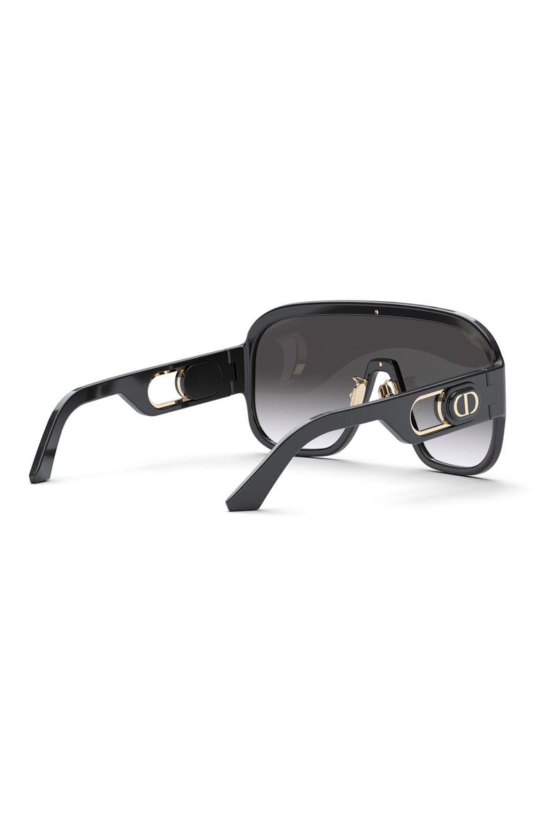 'DiorBobbySport M1U 00mm Shield Sunglasses, Alternate, color, SHINY BLACK / GRADIENT SMOKE