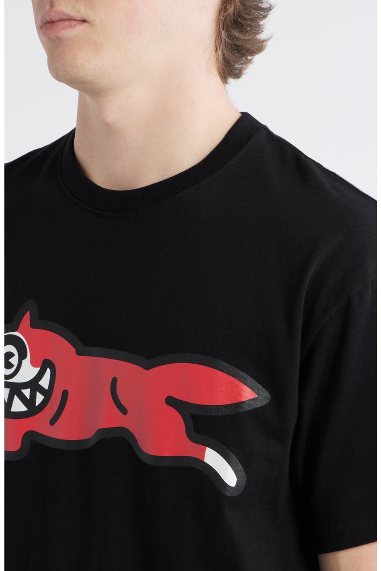 Running Dog Cotton T-Shirt, Alternate, color, BLACK