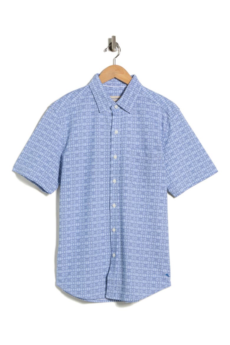 Sunburst Tie Bye Short Sleeve Button-Up Shirt, Alternate, color, BLUE STONE