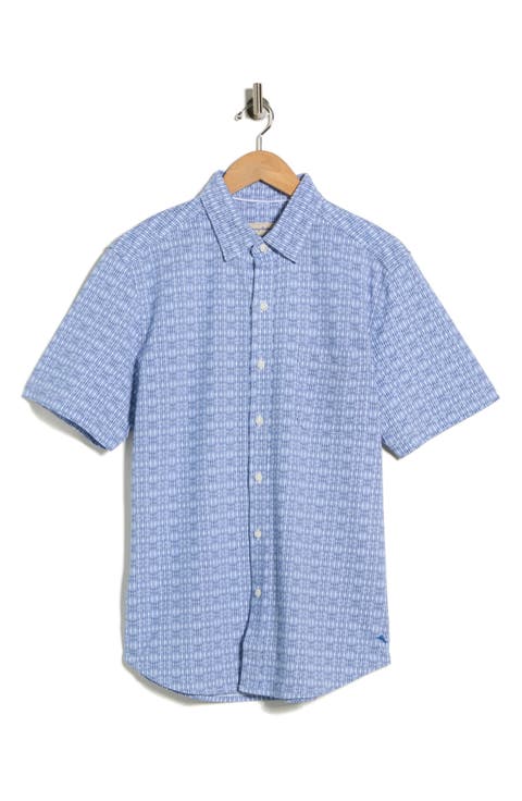Sunburst Tie Bye Short Sleeve Button-Up Shirt