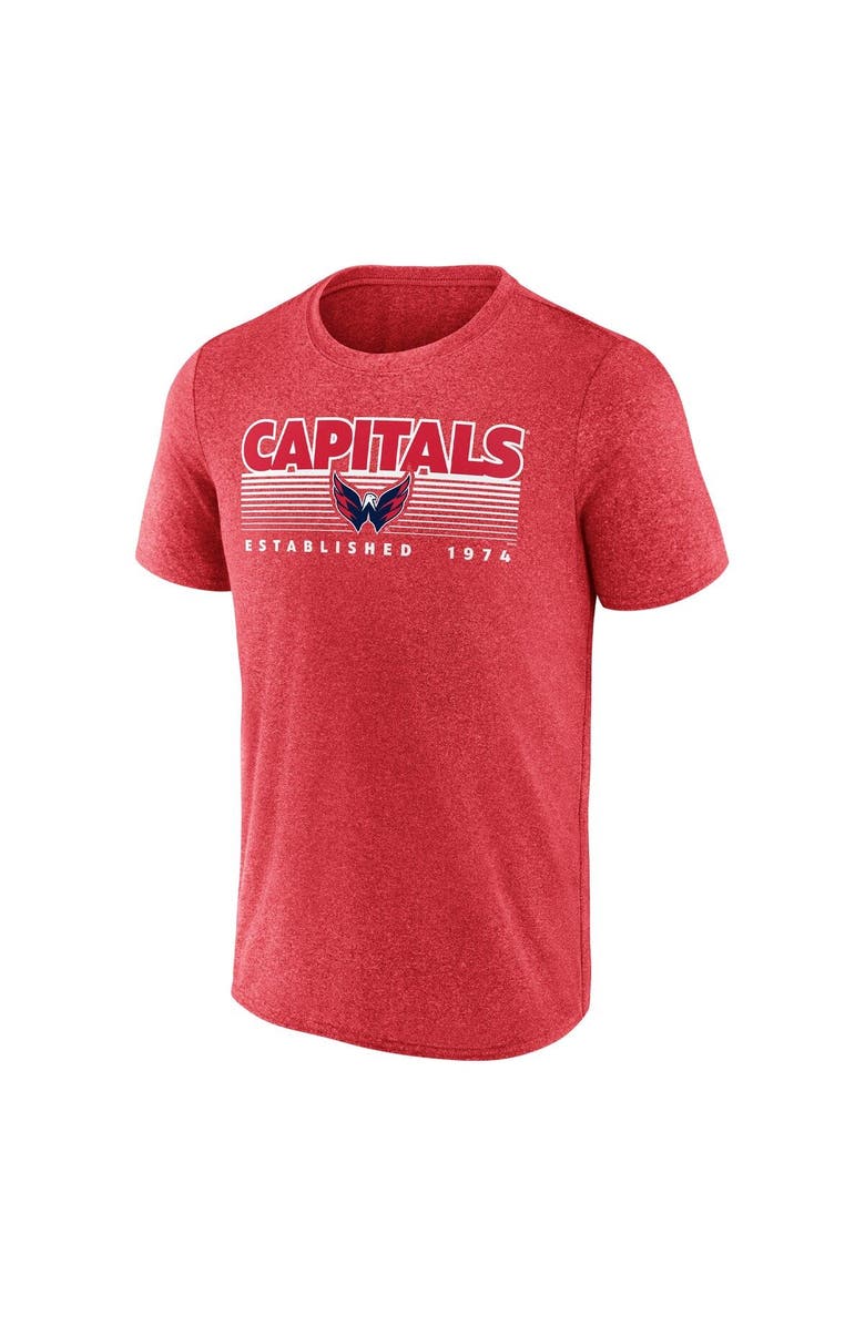 FANATICS Men's Fanatics Branded Heathered Red Washington Capitals Prodigy Performance T-Shirt, Alternate, color, Heather Red