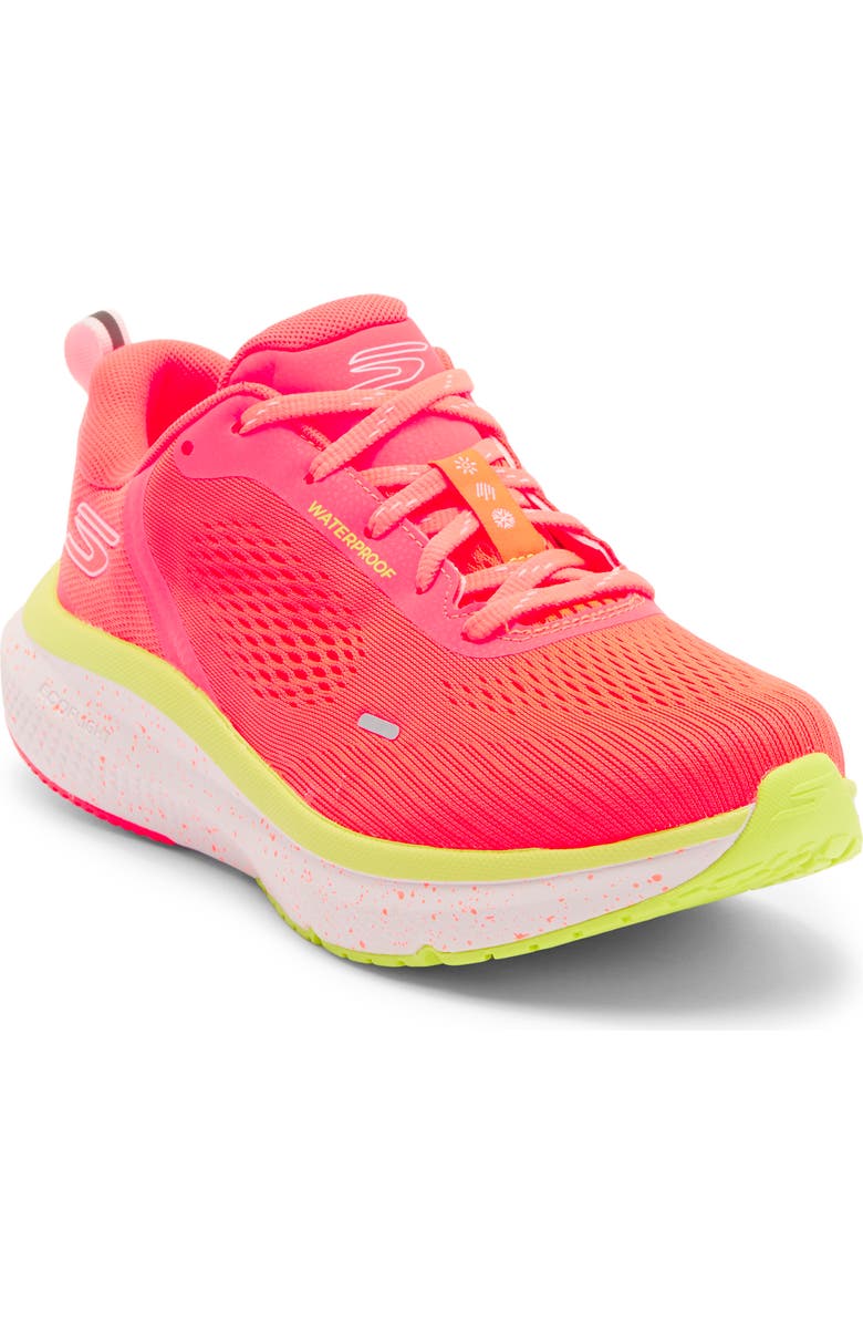 SKECHERS Go Run Pure 4 Arch Fit Waterproof Running Shoe, Main, color, Coral