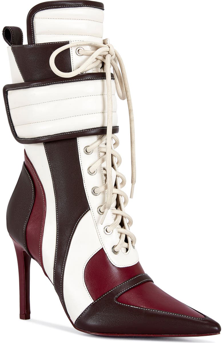 AZALEA WANG Amada Patchwork Bootie, Main, color,