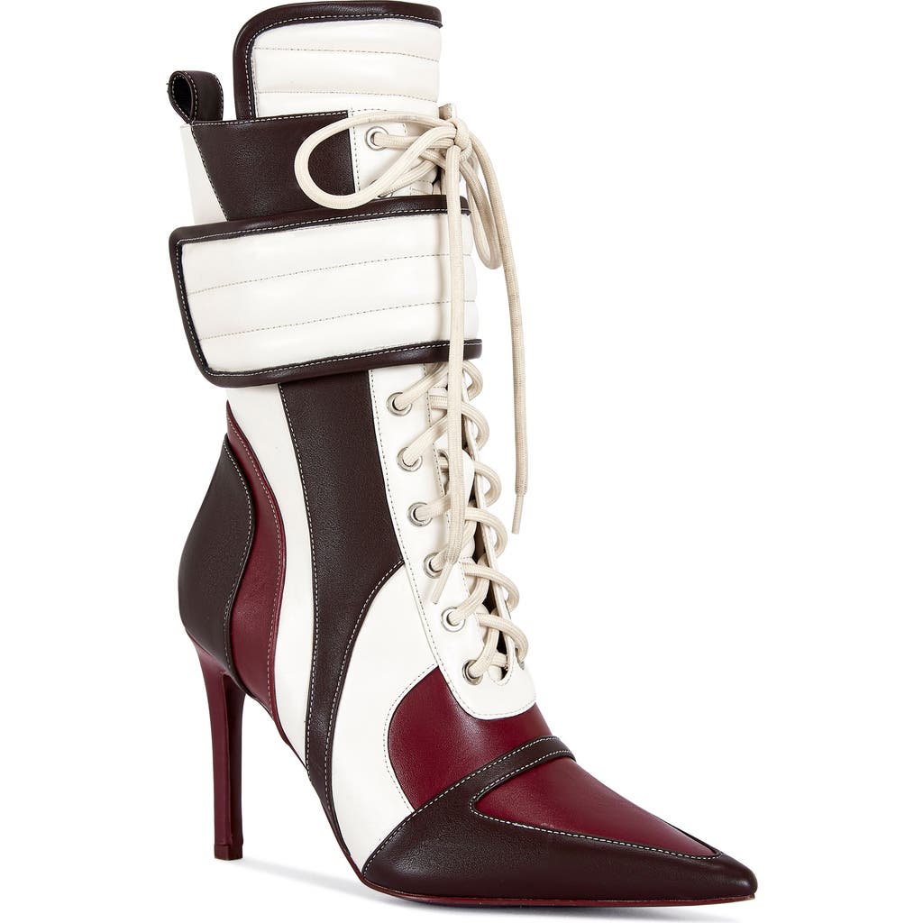 Azalea Wang Amada Patchwork Bootie In Multi