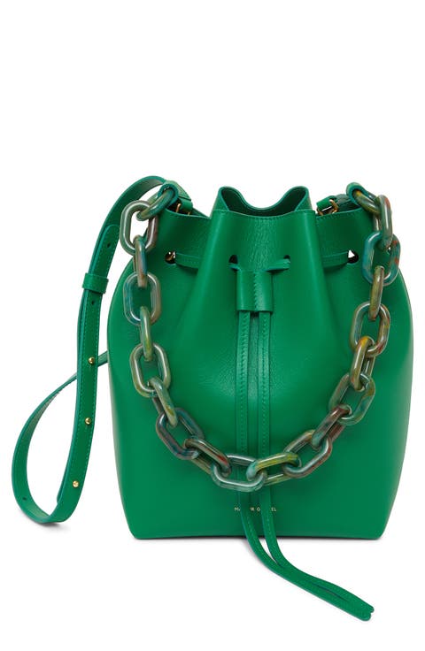 Mini Twist Leather Bucket Bag