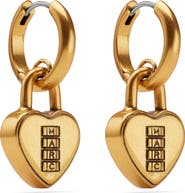 Marc Jacobs Heart Padlock Huggie Hoop Earrings