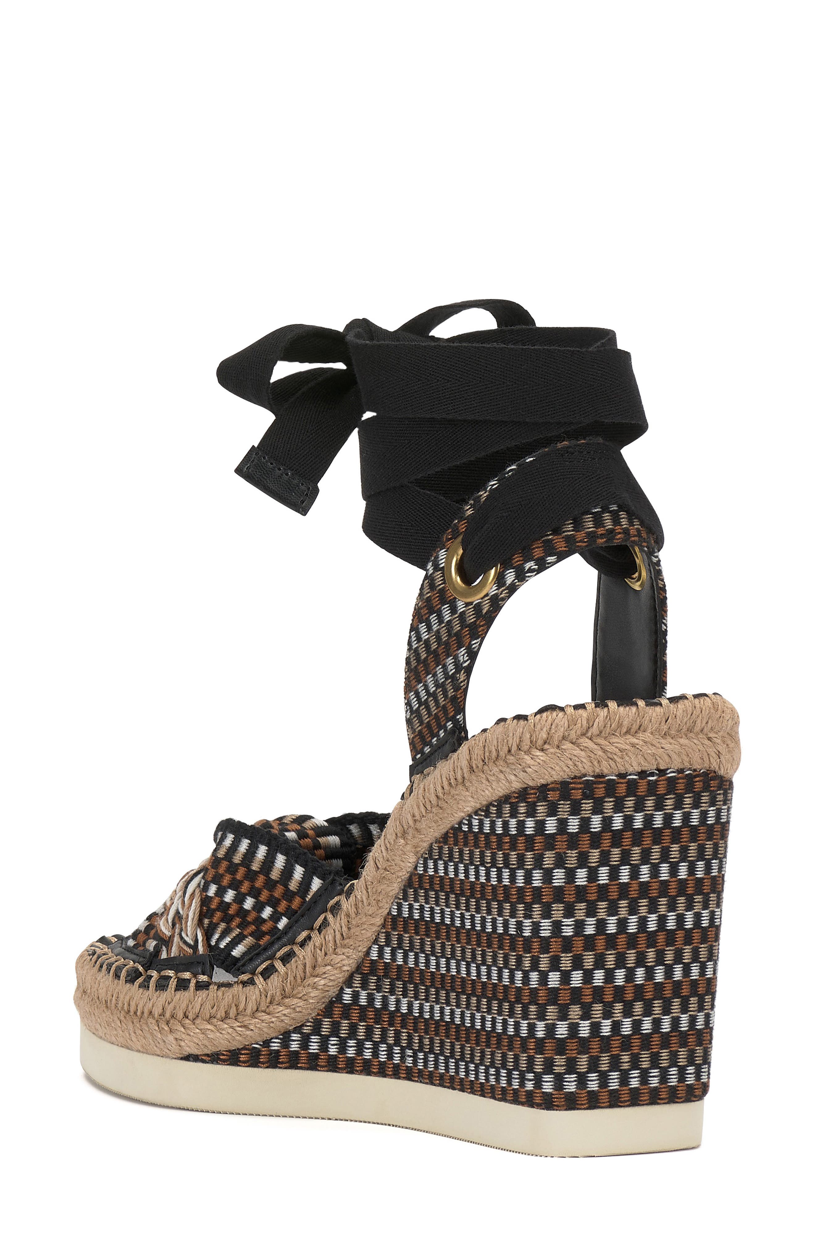 Vince Camuto Bealie Platform Wedge Sandal, Alternate, color, Black Multi