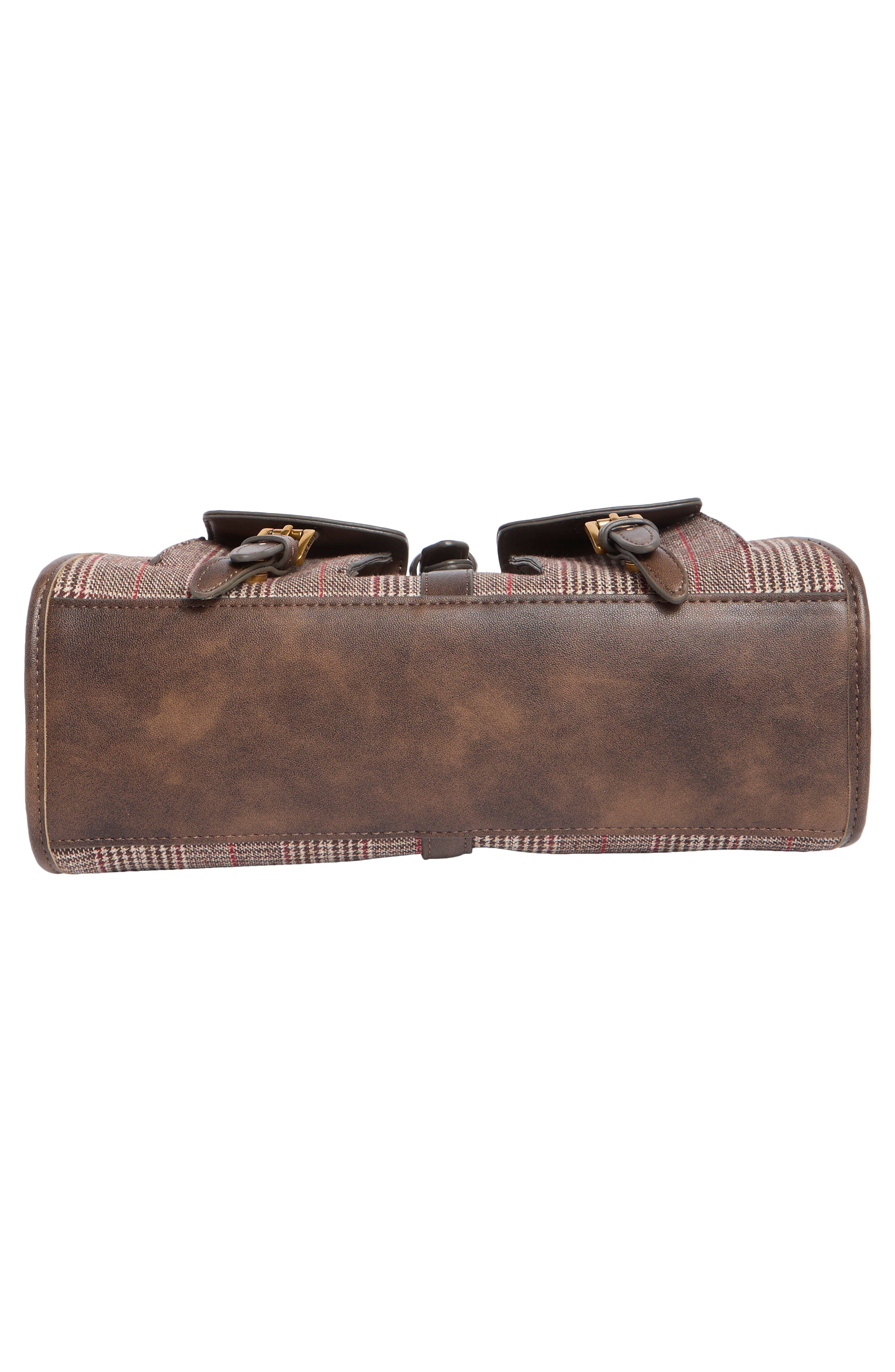 Virginia Top Handle Shoulder Bag, Alternate, color, BROWN HOUNDSTOOTH