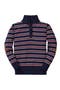 selected Navy Stripe With Elbow Patches