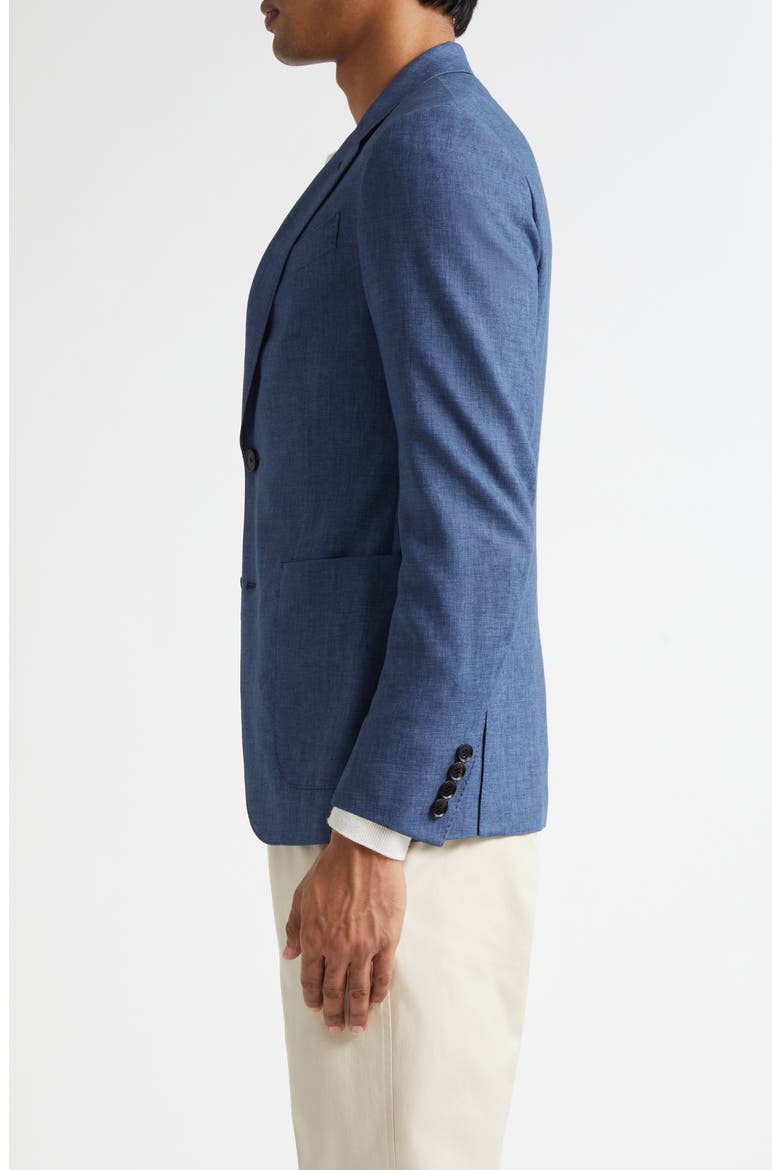 Oasi Linen Sport Coat, Alternate, color, MED BLUE SOLID