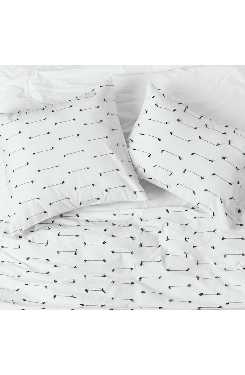 carol & frank Mel Standard and Euro Sham Collection, Alternate, color, White