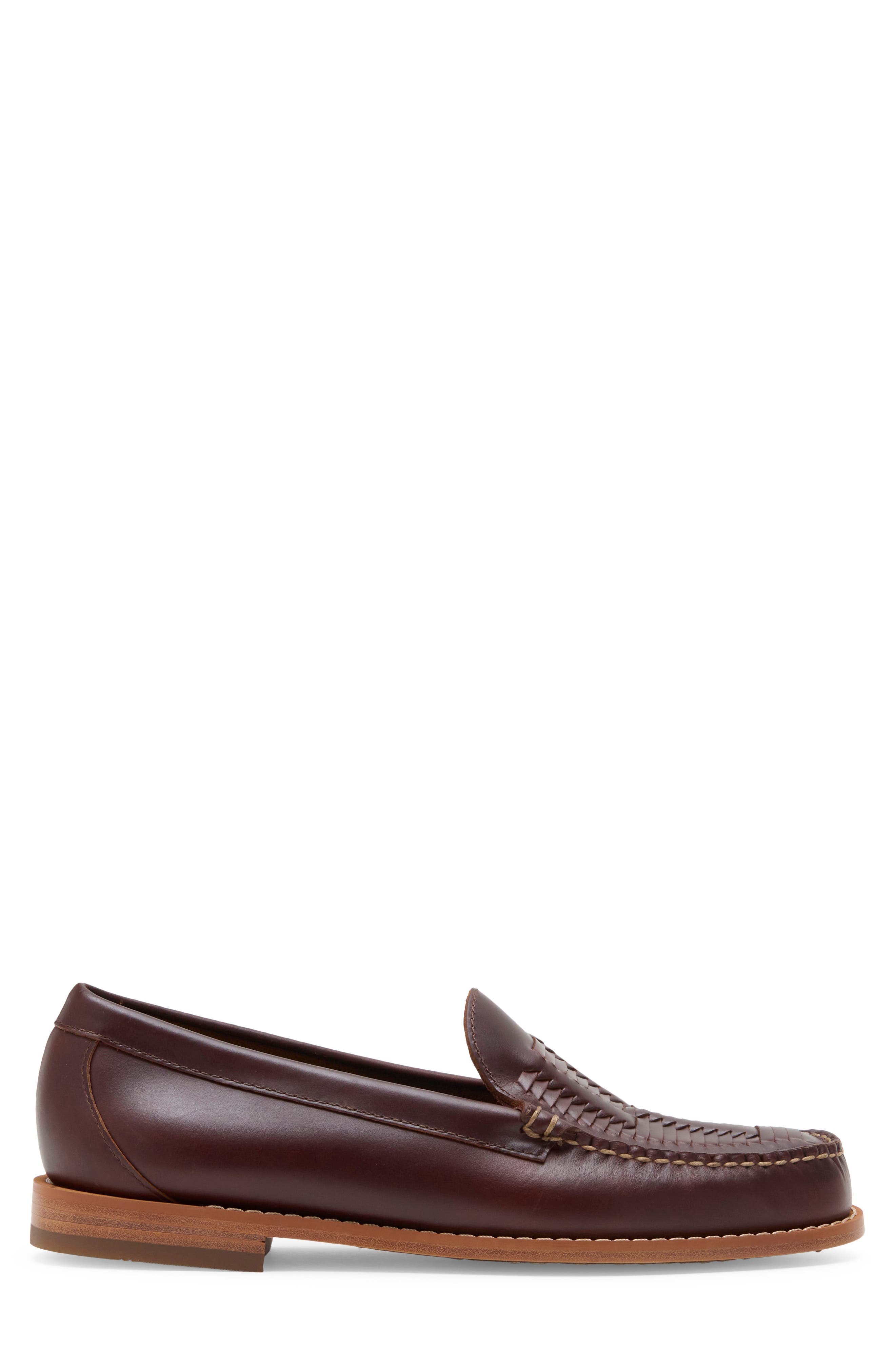 Larson Venetian Loom Weejuns Leather Loafer, Alternate, color, DARK BROWN LEATHER