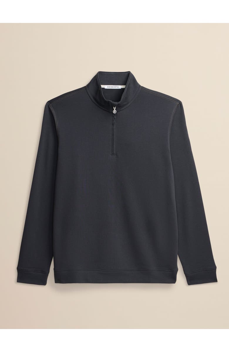 ASHWORTH GOLF Terry Twillback 1/4 Zip, Main, color, Black