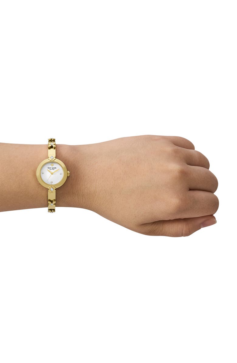 Kate Spade New York monroe bangle watch, 24mm case, Alternate, color, Gold